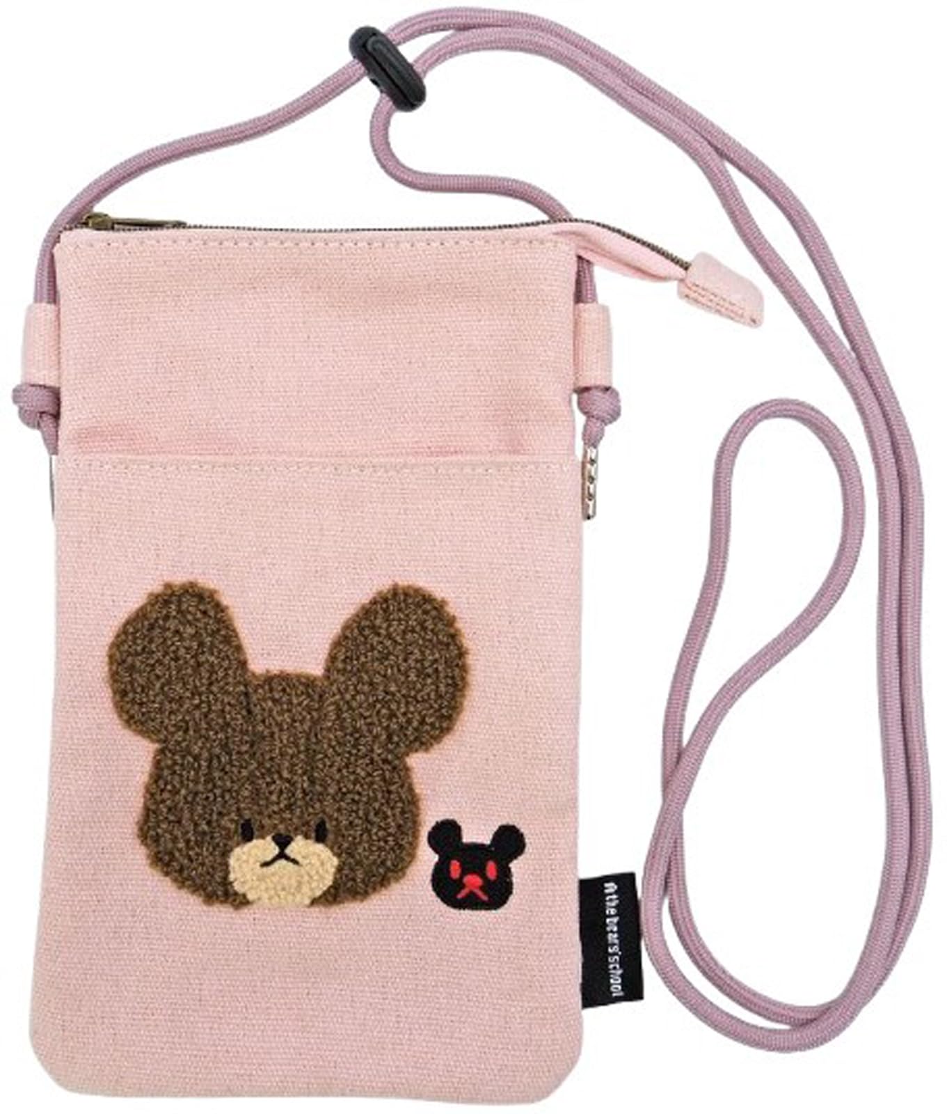 

Nakajima Corporation The Bears School Zippered Sacoche, Pink, 210234-25