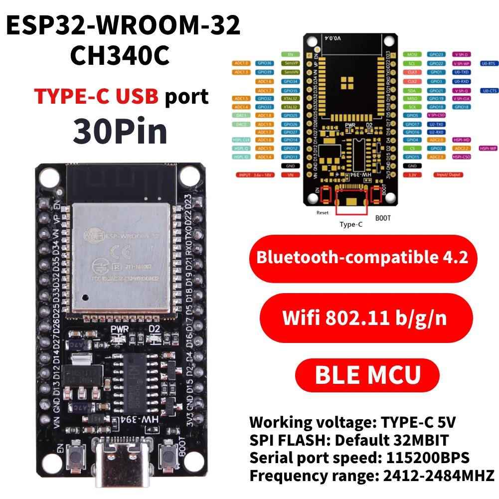ESP32 Development Board WiFi+Bluetooth-compatible Ultra-Low Power Consumption Dual Core TYPE-C ESP-32 Development Modul