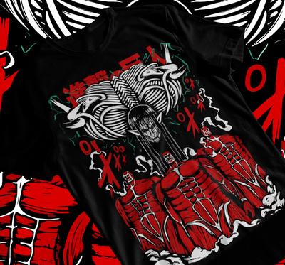 Attack On Titan Eren Rumbling Shingeki No Kyojin Anime Tshirt T-Shirt Soft Tee