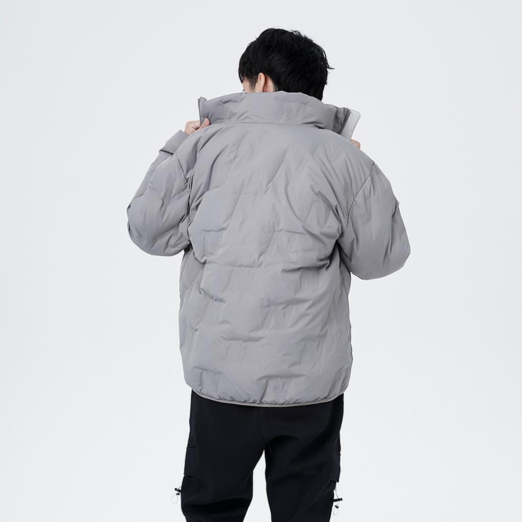New Balance Down Jackets Men's Gray Stand Collar Moderate Other AMJ14330-RCD