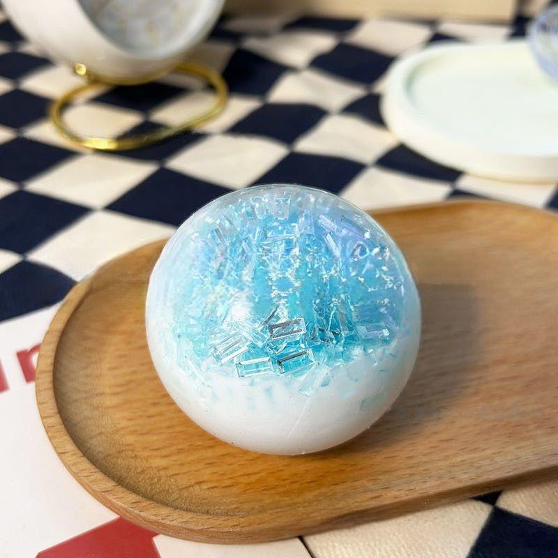 Stress Relief Squeeze Ball Crushed Ice Cream Bar Handmade Ribbon Soft Squishy Vent Toy for Anxiety Anger Release