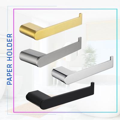 Porte-rouleau de papier WC Noir Acier Inoxydable 304 Or Brossé Cuisine Salle de Bain Toilettes Étagère à Serviettes en Papier Montage Mural Porte-mouchoirs