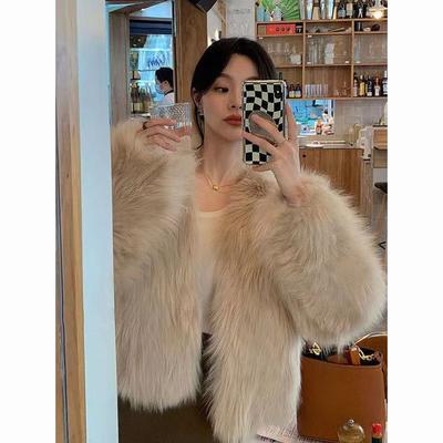 Faux Fur Coat Women's Clothing Fashion Casual Imitation Fox Fur Coat Female Short Loose Comfortable Winter Jacket
