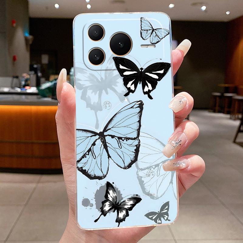 For Honor Power 2 Case Clear Cover Luxury Fashion Butterfly Flower Soft TPU Silicone Casing for Honor Power2 SER-AN00 Phone Case