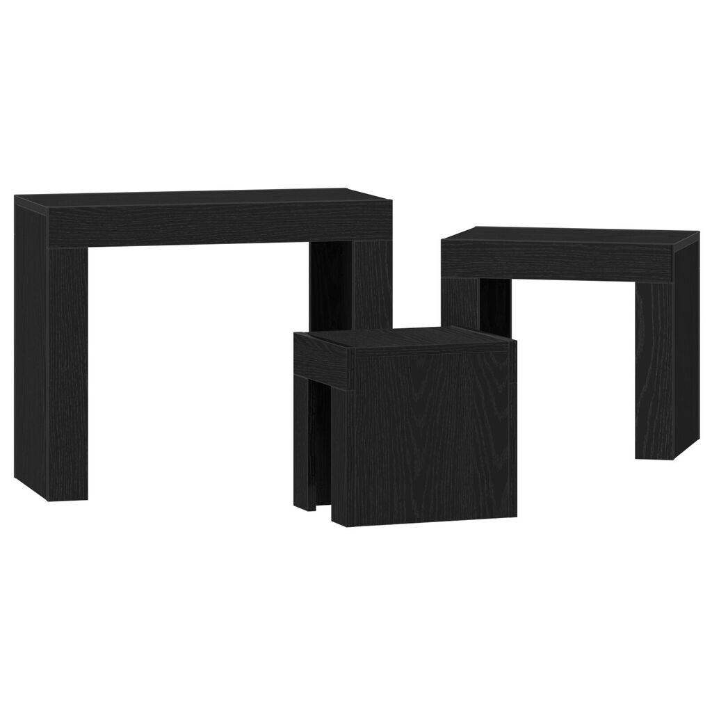 3-teiliges Beistelltisch-Set, Dekorative niedrige Tische in verschiedenen Größen, Wohnzimmer-Couchtisch, Sofabeistelltisch, Ablagetisch