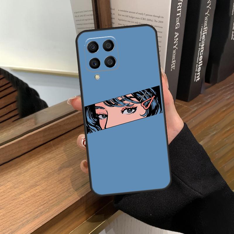Pop Art Anime Girl Aesthetic For Samsung Galaxy M13 M23 M33 M53 M21 M31 M51 M30s M20 M12 M32 M52 M14 M34 M54 Phone Case