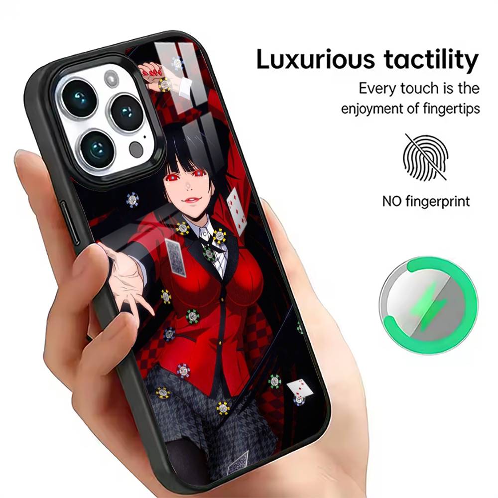 

Kakegurui Yumeko Jabami Phone Case For iPhone17,16,15,14,13,12,11 Plus,Pro Magnetic For Magsafe Wireless Charging iPhone11PROMAX