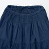 MUJI Women's Cotton Voile Indigo-Dyed Gathered Skirt, Navy, Size S, BE1T1A4A