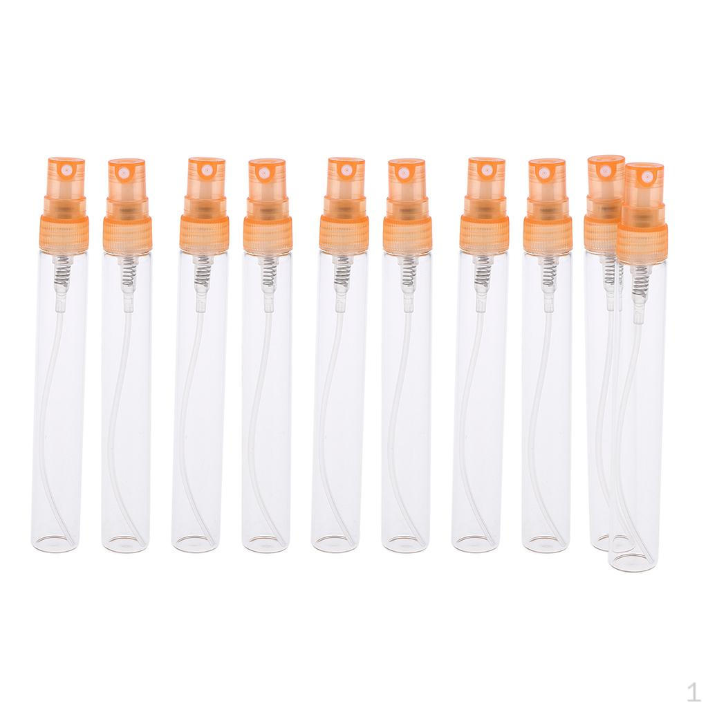 

10 Pcs Empty Clear Perfume Bottle Spray Refillable Fine 10 ML
