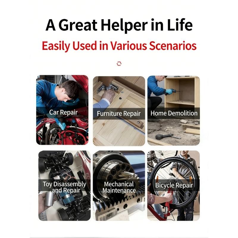 Multipurpose L Type Hex Wrench Set Hex Key With Extended Handle For Tight Space Repairs And Assembly