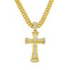 Men Women Hip Hop Cross Shiny Pendant Necklace 13mm Miami Cuban Chain Charm Bling Exquisite Necklaces Jewelry Fashion Charm Gift