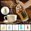 2Pcs Coffee Syrup Dispenser Set with Labels Funnel 500ml Reusable Glass Bottle Dispenser Clear Coffee Syrup Bottle BPA-free