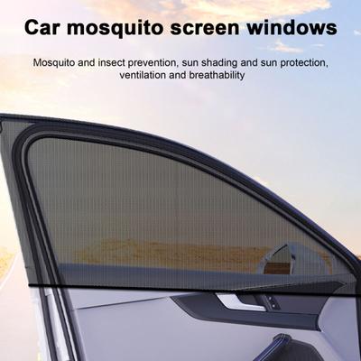 2Pcs Car Side Window Sun Shades UV-proof Sun Protection Mosquito Net Curtain Car Front Rear Window Sun Shades
