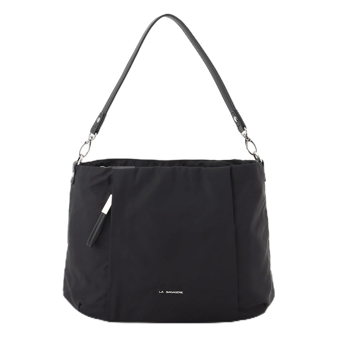 Nylon Shoulder Bag B003413EC Black [La Bagagerie] Multi-storage 2-Way (10)