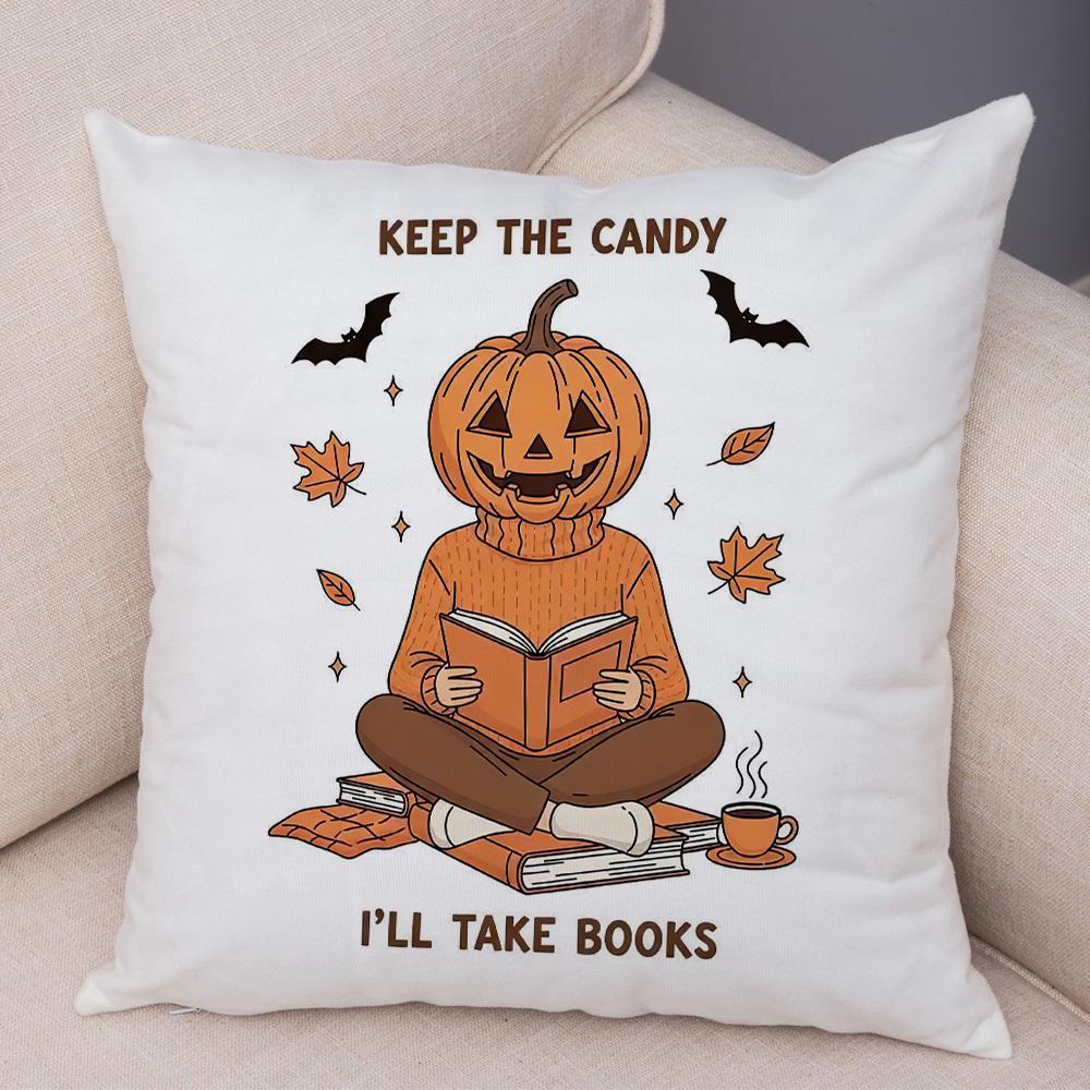 Witch Vibes Pillowcase Double Print Spooky Cats Cushion Cover Soft Plush Magic Potions Pillowe Case for Sofa Home Car