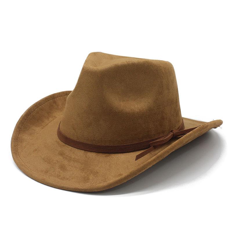 Suede Top Hat Brown Black Men'S Jazz Hat European And American Autumn And Winter Hat