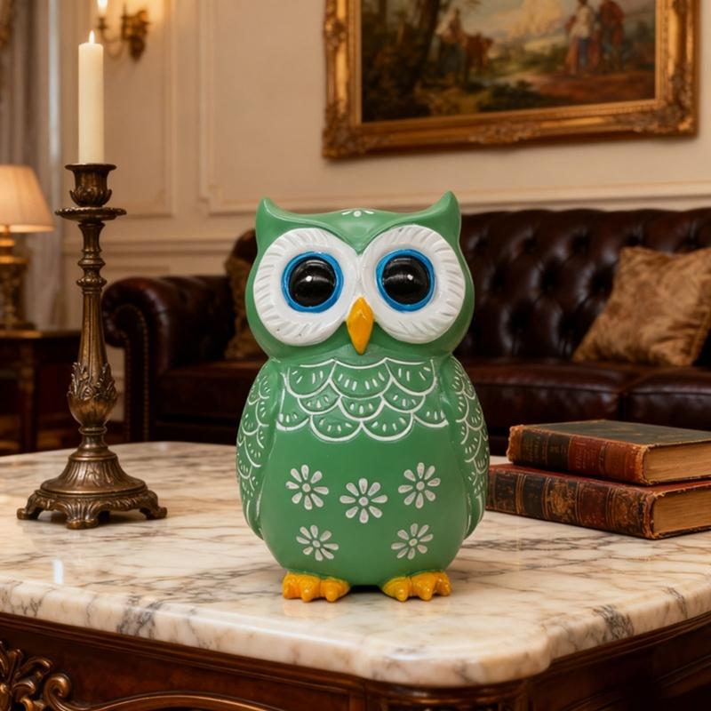 Owl Statue Home Decors Accents Small Animal Sculptures Lovely Owl Figurines for Bedroom Home Gift for Birds Lover