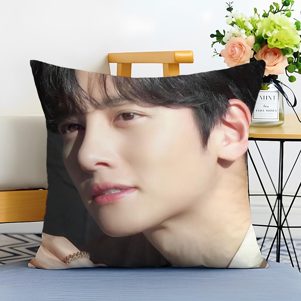 Ji Chang  wook Cushion Cover Washable Linen comfort Soft  for Sofa Bed Cozy Home Room Decor 30x30cm