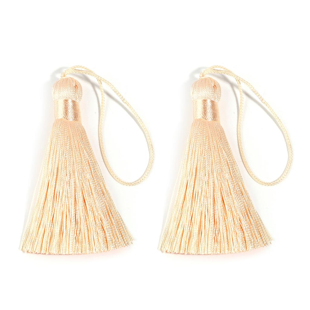 6pcs 82mm Silk Tassel Fringe Hanging Rope Long Line Tassel For Jewelry Making DIY Crafts Clothing Earring Key Chain Decoration