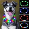 3 Modi Hunde Ladehalsband LED USB Katze Silikon Bunte Halsbänder Schneidbar Nachtleuchtend Haustierverlustschutz Hunde Zubehör
