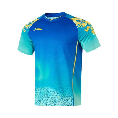 Li Ning Serie Tennis da Tavolo Competizione Asciugatura Rapida Antibatterica T-Shirt Sportiva Top Unisex AAYU199-3