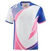 Anmurye Table Tennis Short Sleeve with Abstract Geometric Sports and Game Badminton Strength Practice Stylish Summer Blue Pink Size M Men's Uniform,