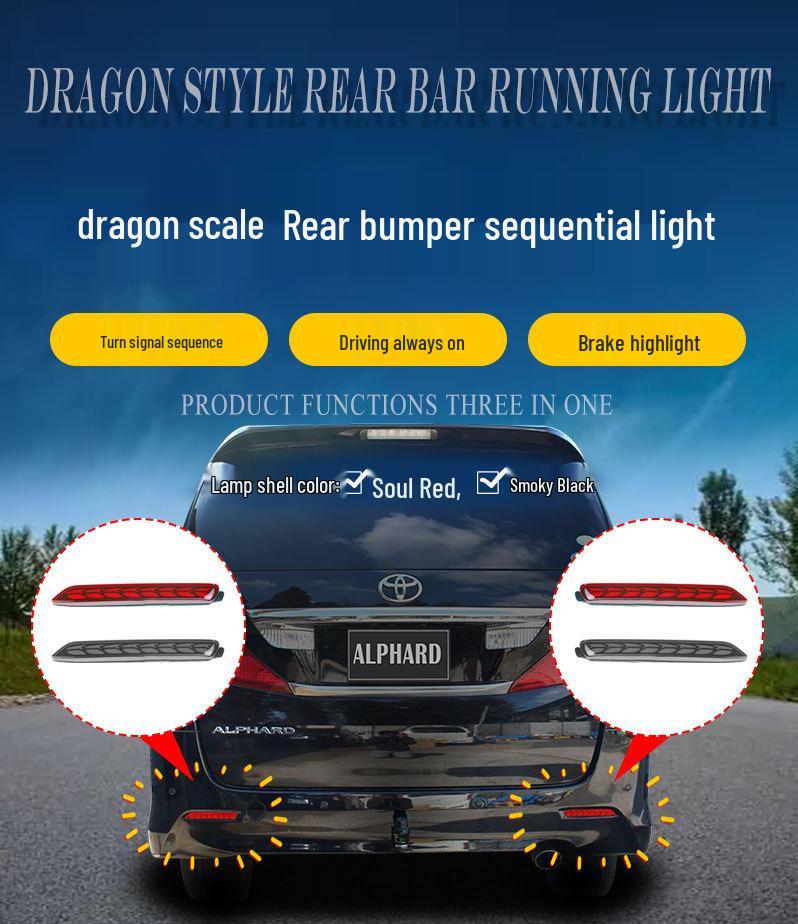Alphard/Vellfire 20 Series Rear Bumper Light: Brake, Daytime Running, Flowing Turn Signal