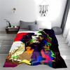 Colorful Abstract Portrait Blanket for All Seasons Blanket Lunch Break Throw Gift