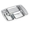 304 Stainless Steel Divided School Cafeteria Tray