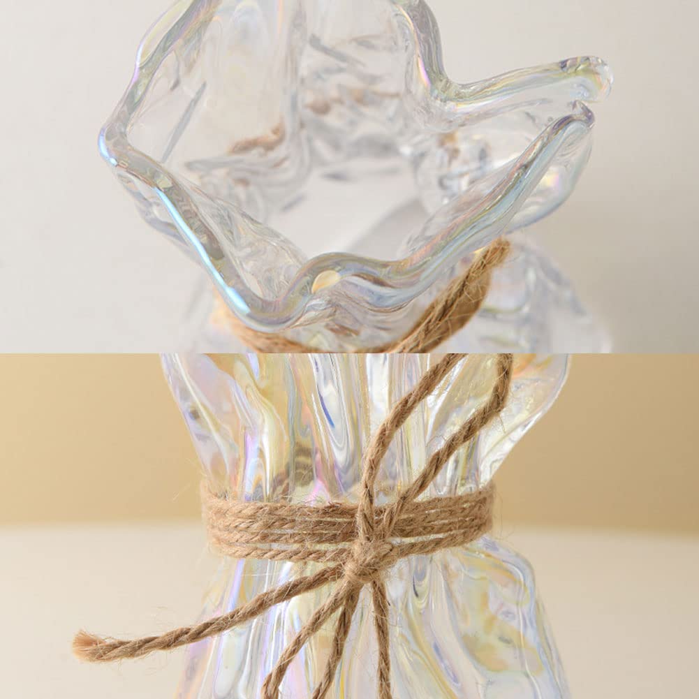 flower random shape single flower fresh dried interior height Korean flower glass vase Vase, stylish, base, design, Aurora, glass, cute, small, vase,