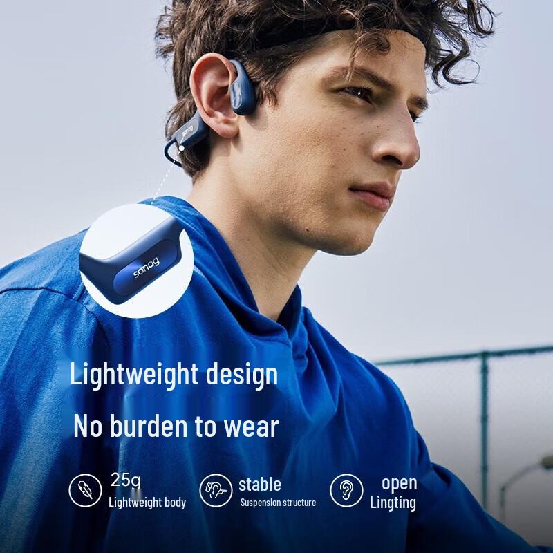 SANAG A50S Open-Ear Bone Conduction Bluetooth Headphones