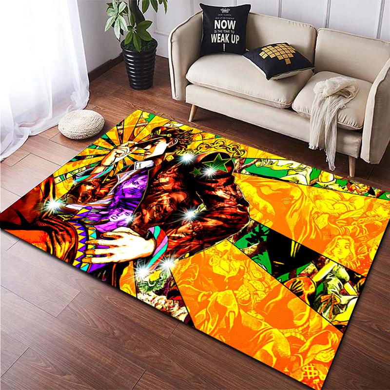 Jojo's Bizarre Adventure Carpet for Living room,Non Slip BATHROOM mat,Portable Lightweight Picnic Mat,bedroom Decor Rug