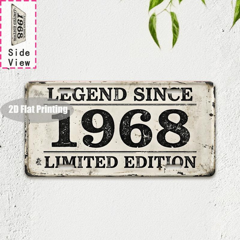 Tin Sign  Vintage Durable Metal Plaque Wall Decor Home Office Bar Man Cave WC Pet Room European City Birth Year License Plat