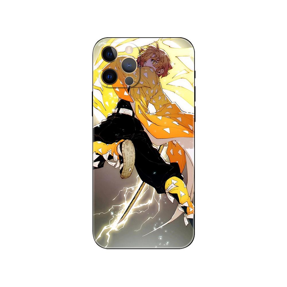 Kimetsu No Yaiba Demon Slayer Anime Phone Case for Iphone 2020se 6 6s 7 8 Plus X 10 XR XS 11 12 13 Mini Pro MAX Black Tpu Back