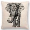 New Ornate Brave Animals Totems Free Beast Faith Tattoo Prints Cushion Cover Sofa Throw Pillow Case Owl Elephant Shark Bear
