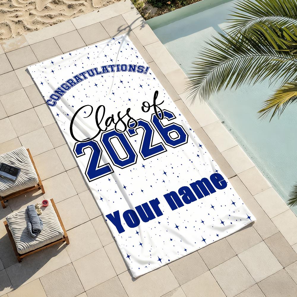Personalized Graduation Custom Beach Towel Graduation Party Class Of  High School College Graduation Gift