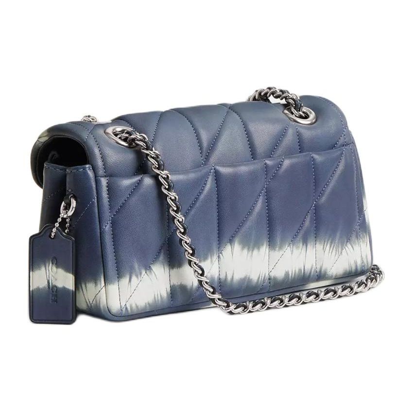 Coach Tabby 20 Quilted Tie-Dye Napa Leather Shoulder Crossbody Bag Small Women Bags Silver Midnight-Navy Multicolor CU080-LHNI9