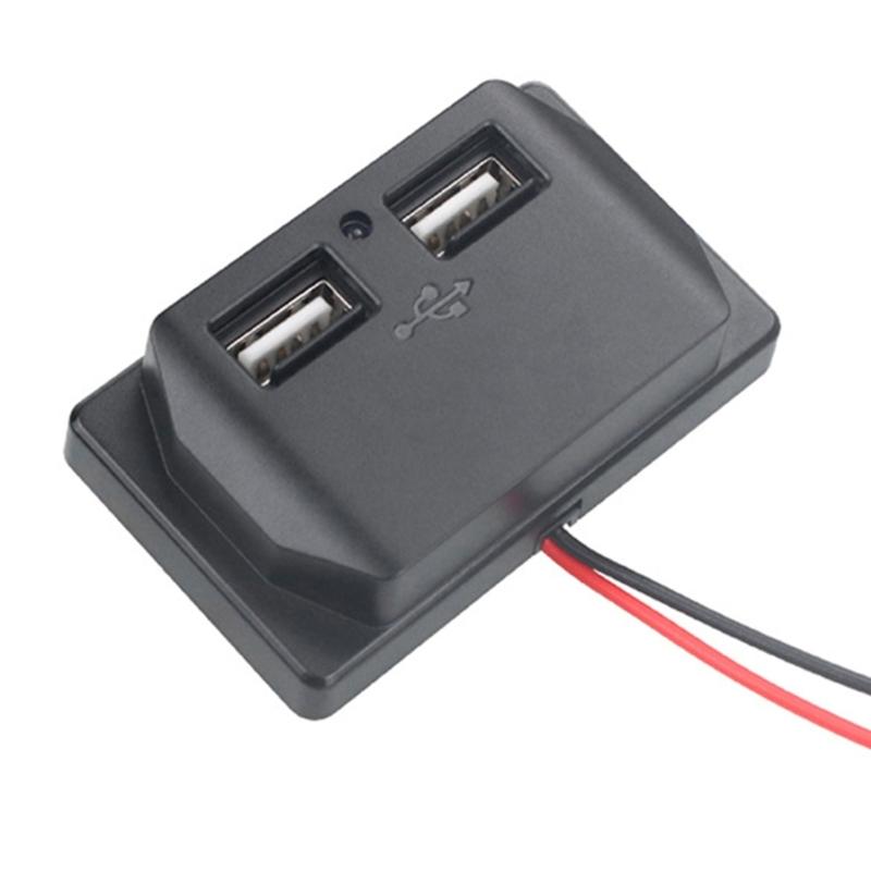 3.1A 12-24V Twin USB Port Fast Chargers Socket Power Outlet Panel for Car RVs