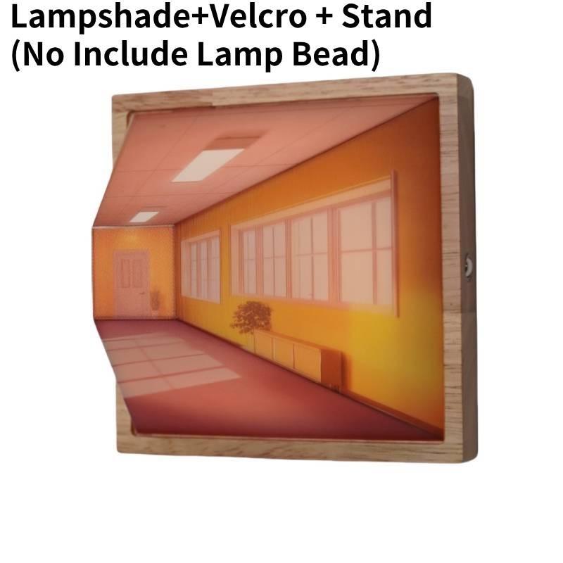 Naked Eye 3d Vision Wood Lights Shade Living Room Bedroom Decorations Gifts