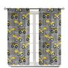 Set Of 2 Cartoon Fun Various Engineering Vehicle Printed Curtains Pole Bag Home Decoration Room Curtain Polyester