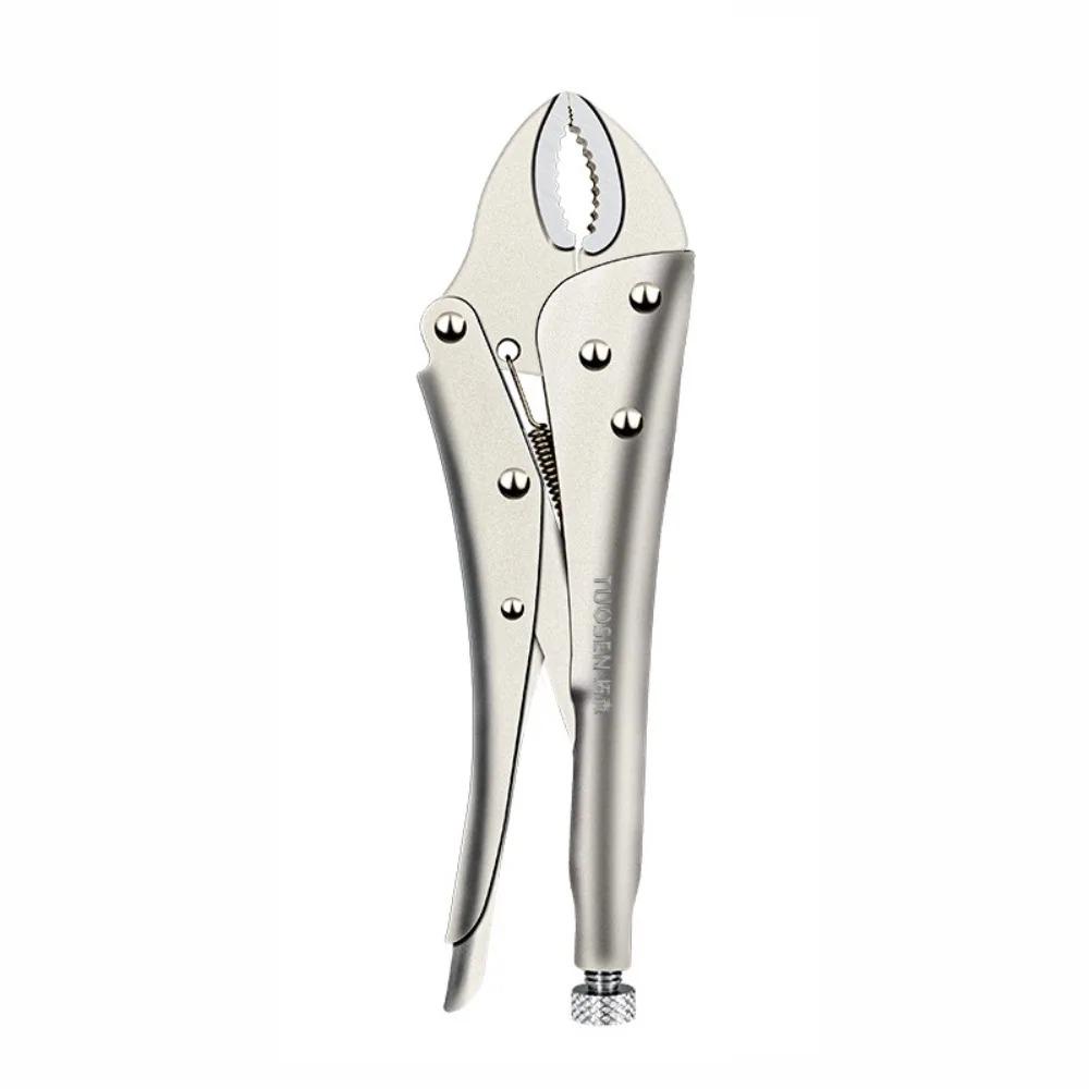 

New High-carbon Steel Locking Pliers Multifunctional Non-Slip Pipe Plier Adjustable Comfortable Pressure Pliers Woodworking срібний