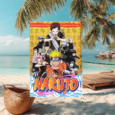 Japanischer Anime-Cartoon NARUTO berühmter Uzumaki Naruto Strandtuch Outdoor-Camping Strandtuch für Urlaub Schwimmen Außenpool Saugfähiges Badetuch Y16