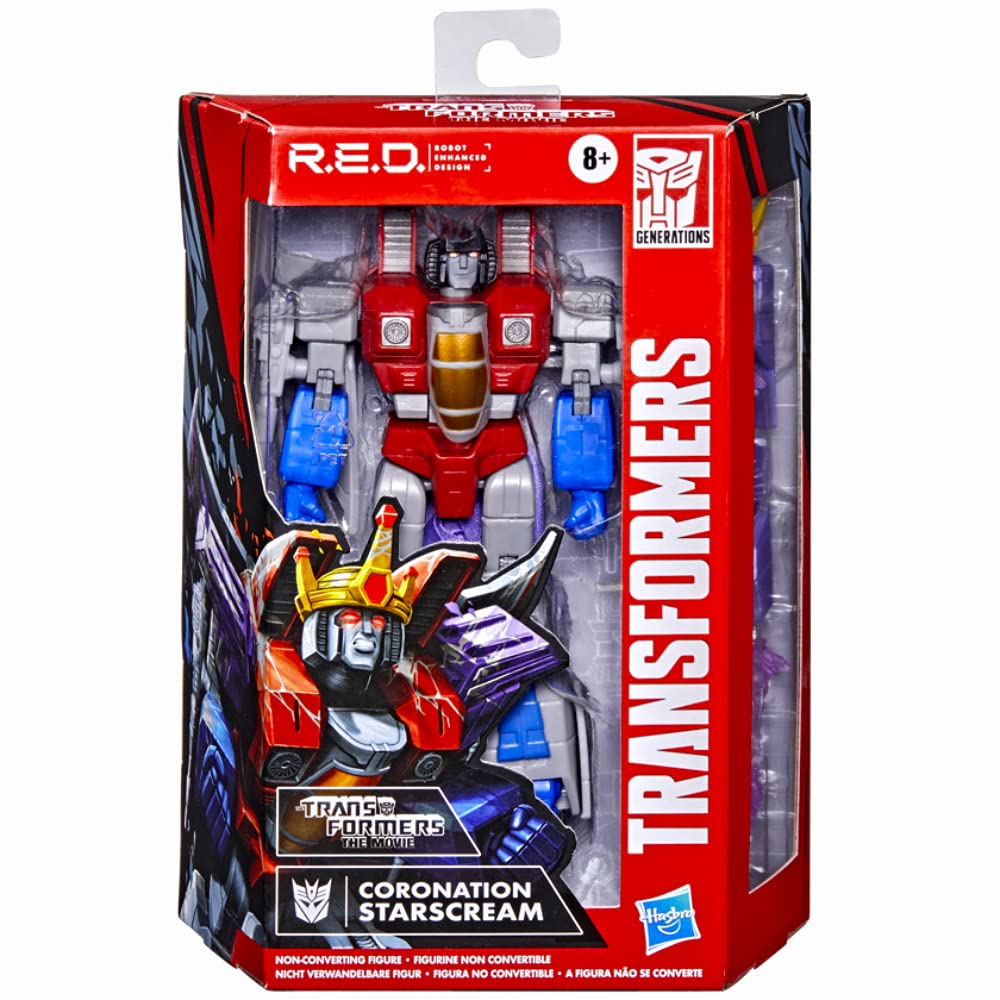 

Трансформеры Поколения 2021 Эксклюзив Walmart Серия Красный Фигурка G1 Старскрим ТРАНСФОРМЕРЫ ПОКОЛЕНИЯ 2021 Эксклюзив Walmart Серия Красный