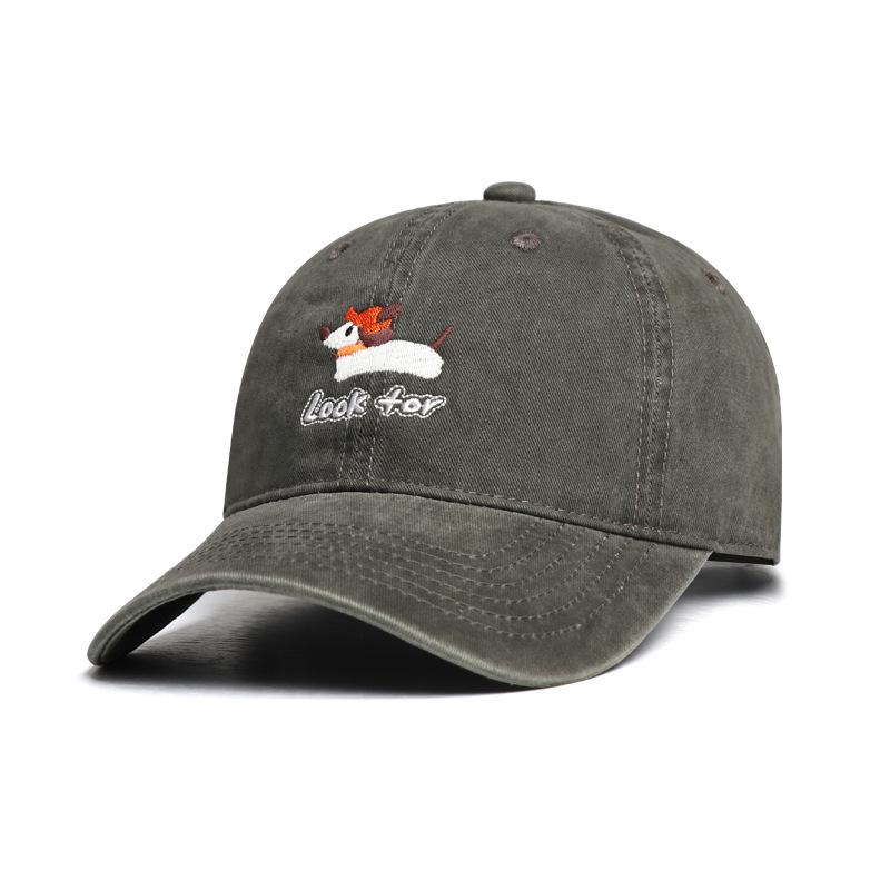 

Милая мультяшная такса LOOK FOR бейсбольная кепка мужская и женская уличная мода мягкий верх кепка M（56-58cm）