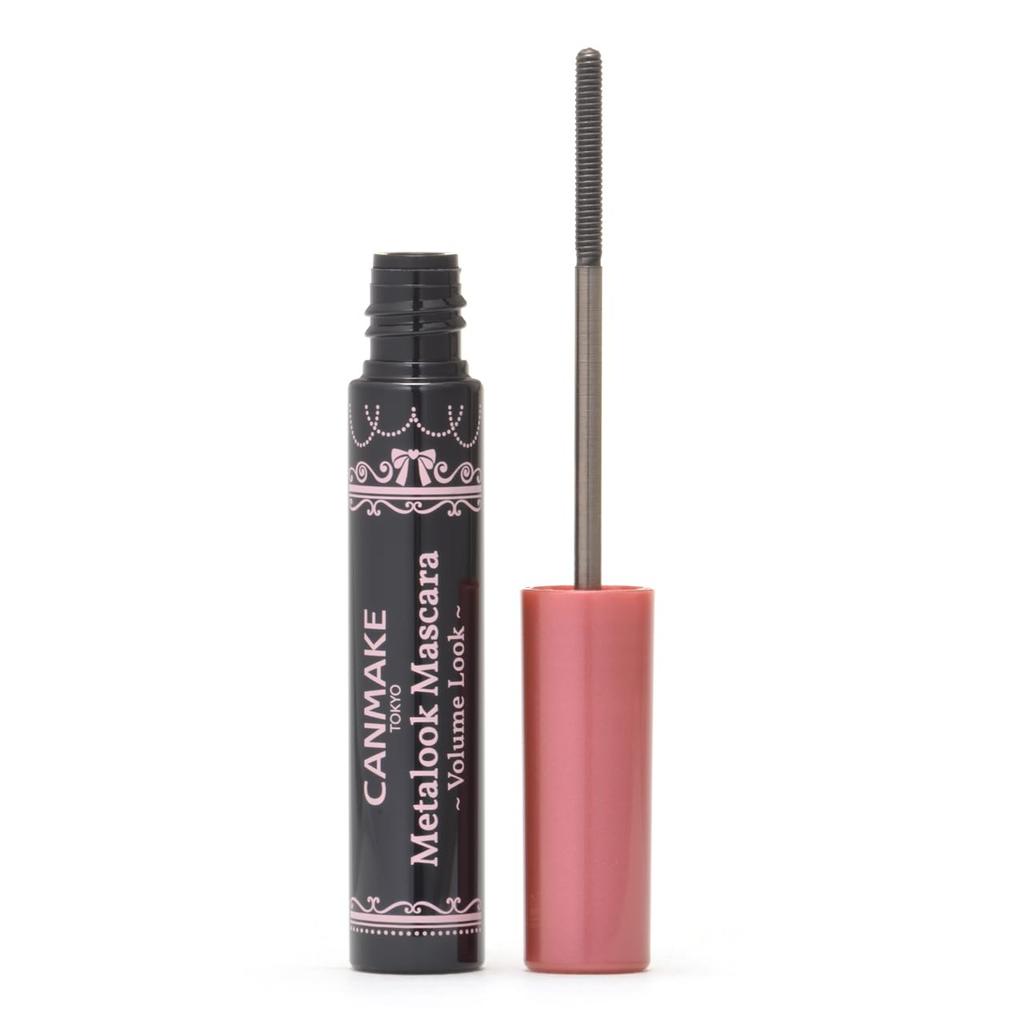 CANMAKE Metal Look Mascara Volume Look V01 Mascara with Metal and - - Black, 4.0g, Comb, Volume-Like Lashes, Curl-Up, Curl-Keeping