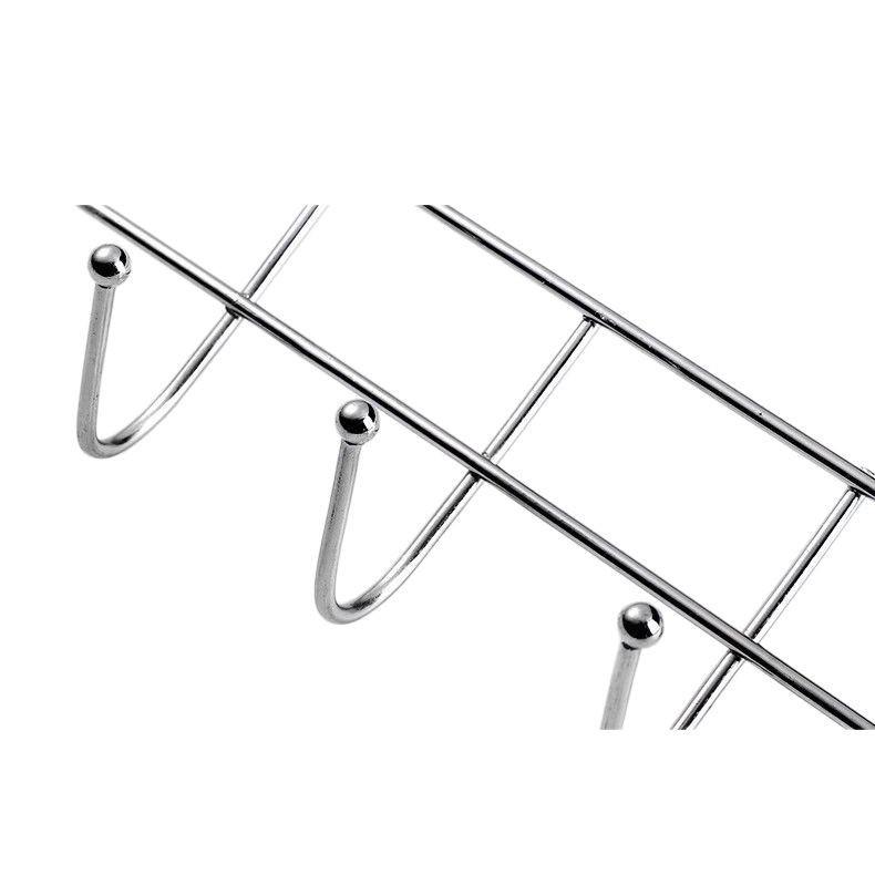 Stainless Steel Punch-Free Door-Back Storage Rack for Kitchen & Bathroom