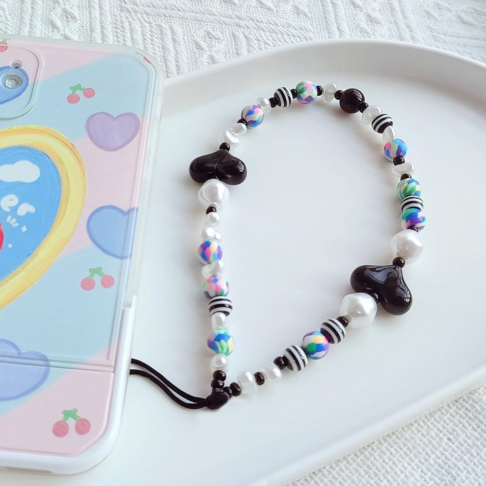 KKBEAD Portable Pendant with High-End Soft Clay Printed Beads for Mobile Phones - Star Style