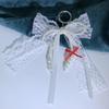Fashionable Pearls Lace And Bows Jewelry Alloy Keyring Fashion Keychain Bag Pendant Adds Charm To Outfits For Women