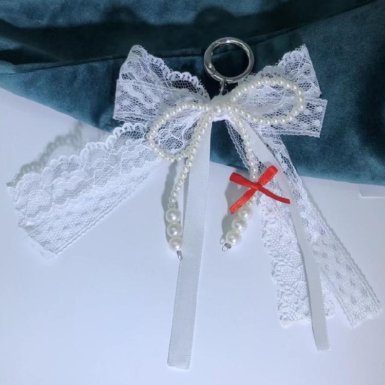 Fashionable Pearls Lace And Bows Jewelry Alloy Keyring Fashion Keychain Bag Pendant Adds Charm To Outfits For Women