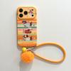 Cartoon Dachshund iPhone 17 Pro Max Case with Apple 16 Lanyard & Drop-proof Protection.